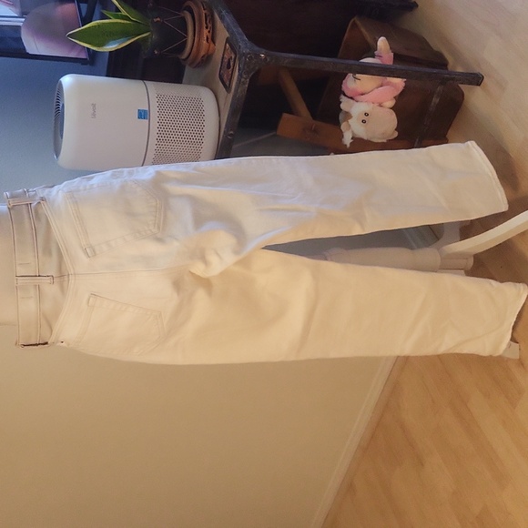 Abercrombie & Fitch The 90s Straight Ultra High Rise Curve Love  Off White Denim - Picture 4 of 12